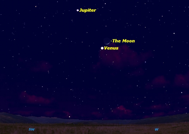 Venus, Jupiter & Moon Make Skywatching Triple Play This Week